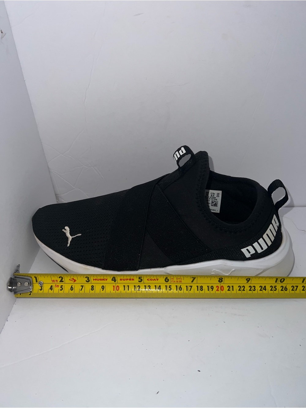 PUMA Women’s Black Slip-On Sneakers Size US 8.5 EU 39 SoftFoam+ Comfort Shoes - Picture 8 of 9